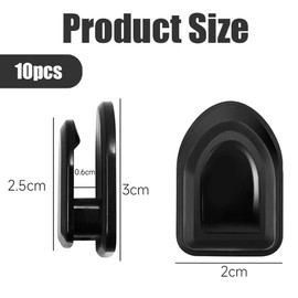 Fc'Noqgn 10 Stück Auto Haken Organizer - Unsichtbarer Klebehaken für Kopfstützen, Rücksitz & Küche - Hält bis zu 2 kg - Hochwertiger PC+ABS Kunststoff (Autozubehör, Autoaufbewahrung)