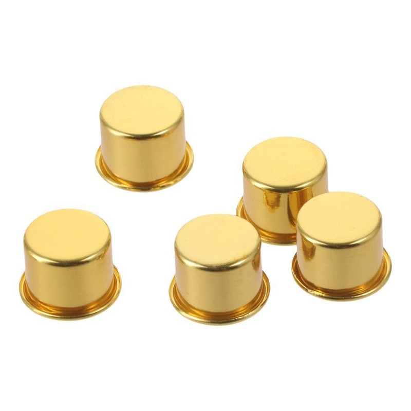 30pcs 1.06Inch Gold Candle Holders Candlestick Holders Cups Candle Drip