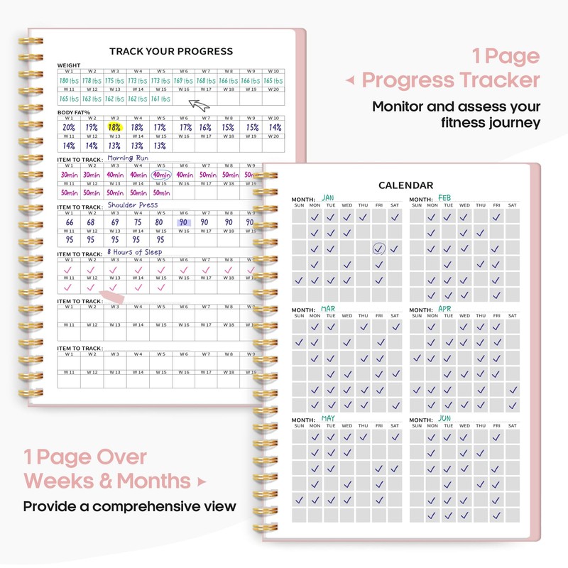 Fitness Workout Journal for Women & Men, A5(5.5" x 8.2")