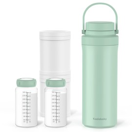 Koalababy Portable Breast Milk Cooler 22oz – 24-Hour Cooling, with 2 Bottles for Breastmilk Storage, Insulated Chiller for Work & Travel, Larger Capacity for Breastfeeding Moms