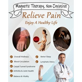 EnerCoppeX Copper Magnetic Bracelet for Women - Detox Jewelry with 3500 Gauss Magnet, Adjustable Cuff Bangle (G)