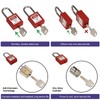 Boviisky Lockout Tagout Kit with Red Safety Padlocks, Hasps Set,