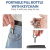 Small Keychain Pill Holder Titanium,Waterproof Tiny Pill Container with Keyring,Mini