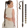 FESHFEN Braid Extensions Ponytail Extension with Scrunchie, Long Ponytail Braided