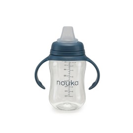 noüka nouka Soft Spout Tritan Sippy Cup | Leak Proof and Easy Grip | Removable Handles | Deep Ocean