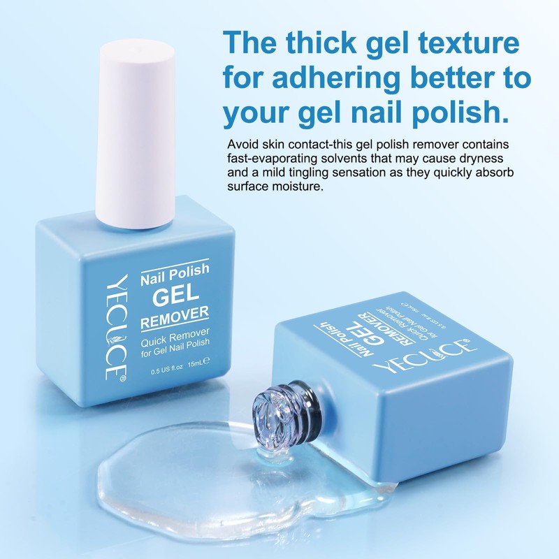 Gel Polish Remover, (3pcs) Gel Nail Polish Remover, No Need