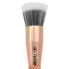 MODA Metallics Stippler Makeup Brush – Duo-Fiber Face Brush for