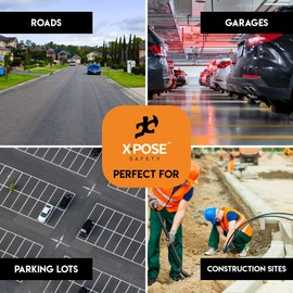 Xpose Safety 6 Ft Rubber Speed Bump (1 Pack) – Heavy Duty 22,000 lbs Capacity, Modular Interlocking Traffic Hump for Speed Control, Driveways, Roads, Parking Lots, Ramps, and Outdoor Safety