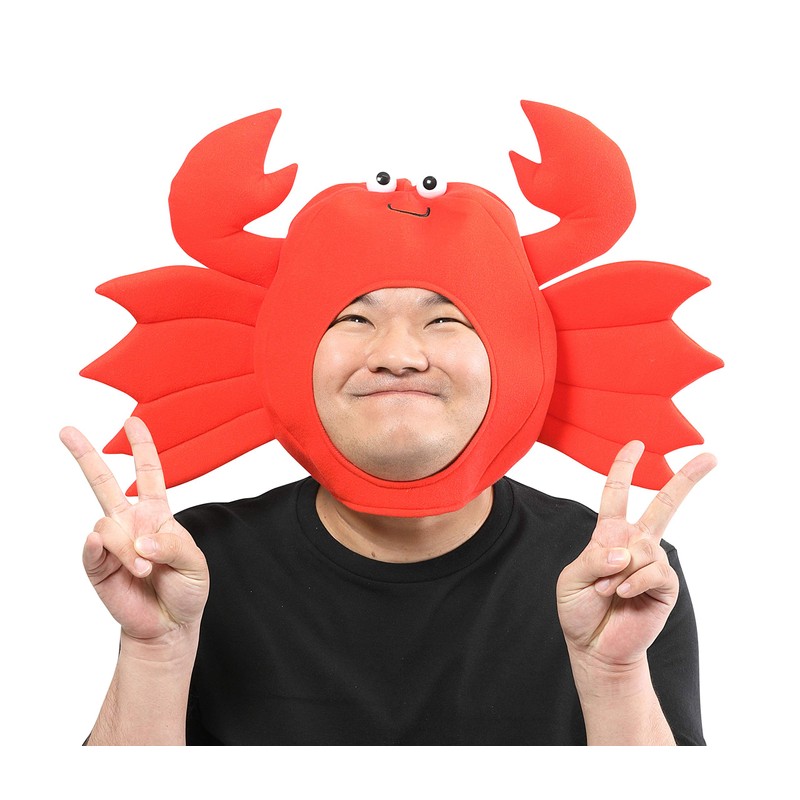 Party City Kaburimon Variety Goods Crab Headpiece Unisex Red