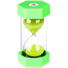 SuLiao Sand Hourglass Timer 15 Minute: Plastic Sand Clock,Big Green Sand Watch 15 Min,Reloj De Arena 15 minutos,Hour Glass Colorful Sandglass Timer for Kids, Games, Classroom, Kitchen, Decorative