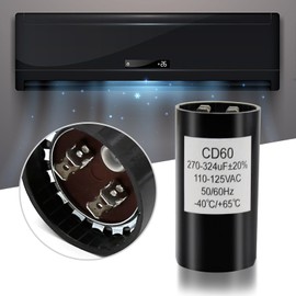 270-324 Mfd uF 110-125VAC Round Motor Start Capacitor, 50/60 Hz AC Electric Start Capacitors CD60B, 40°C to +65°C / -40°F to 149°F (110-125VAC)