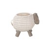 Rattan Sheep Kids Storage Basket, White & Gray