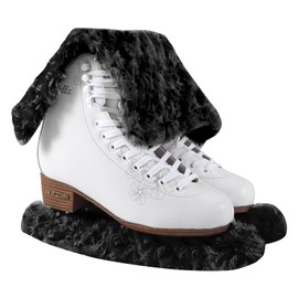 TUYUU Ice Skate Guards,Fuzzy Skate Guards for Hockey Skates Figure Skates Ice Skates.Ice Skate Blade Covers for Toddler Kids Youth Adults Men Women Boys Girls.Skate Soakers (Black#B, S)