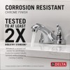 Delta Foundations Centerset Chrome Bathroom Faucet, 4 Inch 3 Hole