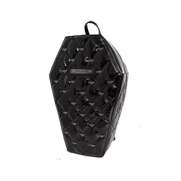 Rock Rebel Mina Quilted Coffin Backpack Black