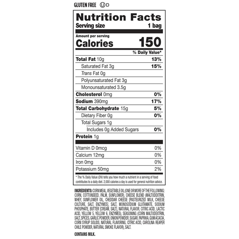 Herr's Carolina Reaper Flavoured Cheese Curls 184g (Pack of 3)