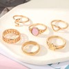 ZZ ZINFANDEL 6PCS Gold Snake Heart Star Stackable Ring Sets
