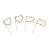 Neviti Vintage Romance Food Flags, Paper, Gold, 3 x 3