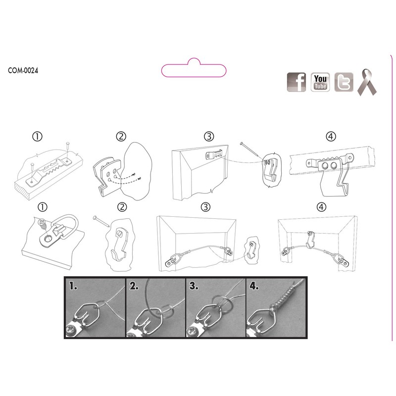 HangZ Professional Hanging Kit Picture 10lb-30lb 11103 Perfect for Multiple