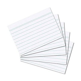 HERLITZ 12 Pqts 100 Index Cards DIN A8 Lined 170 g White