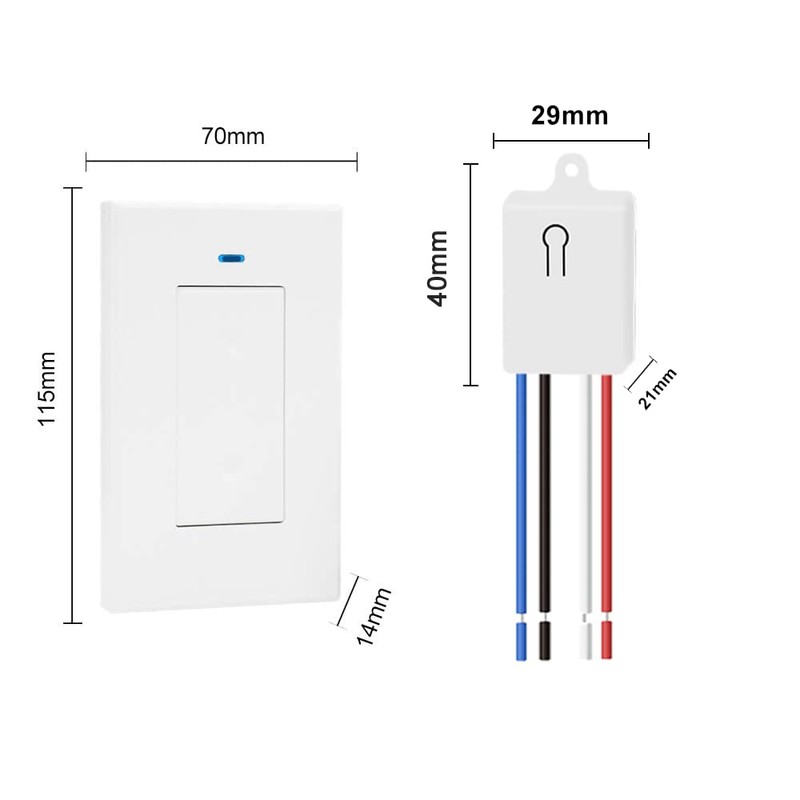 QIACHIP Mini Receiver Kit, 100ft RF Range,AC 110V 120V Wireless