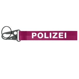 Patch Force - Police Lanyard - Keyring with Carabiner / Hook - As Equipment, Accessories or Gift for Policemen, Children or Collectors - Keychain, pink