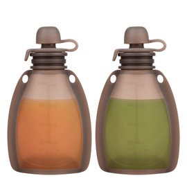 Nearbyme Reusable Silicone Food Pouches - 2 Pack Squeeze Pouches, Food Grade Silicone Pouches for Yogurt and Purees