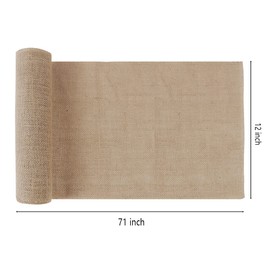 10pcs Burlap Table Runners |12 x 71 Inch | Rustic Table Runner for Country Vintage, Farmhouse Table Decor, Burlap Woven Fabric Placemats Rustic Long Roll Home Decor for Outdoor Wedding and Dinner