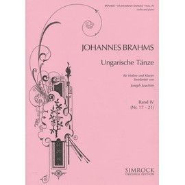 Hungarian Dances: No.17-21. Vol. 4. violin and piano.