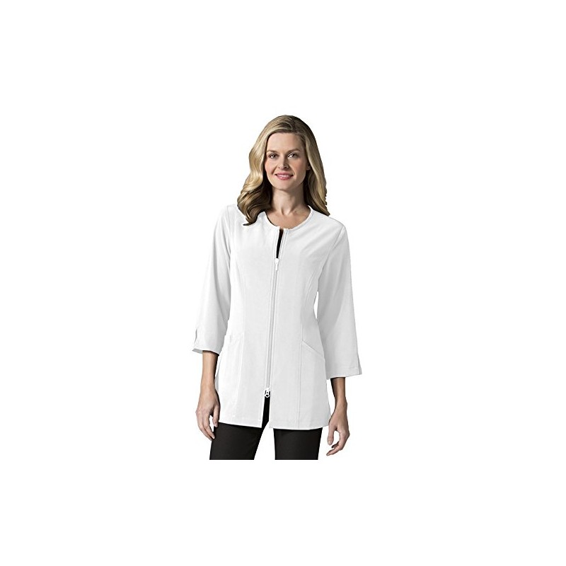 Maevn SMART Ladies 3/4 Sleeve Lab Jacket(White, Small)