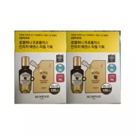 Skinfood 스킨푸드 로열허니 프로폴리스 인리치 에센스 본품 50ml2개 리필 50ml2개 Skinfood Royal Honey Propolis Enriched Essence 50ml 2pcs Refill 50ml 2pcs