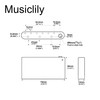 Musiclily Ultra 52.5mm(2-1/16 inch) Full Solid Steel Push-in Style Tremolo