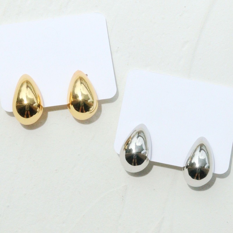 Moonstan Women's Earrings, Popular Gold and Silver, Metal Allergy-friendly, Volume,