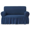 NICEEC Loveseat Slipcover Blue Loveseat Cover 1 Piece Easy Fitted