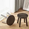 Solid Wood Step Stool Plant Stand Round Footrest 10 inch