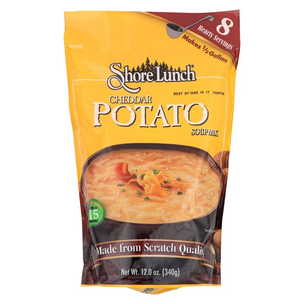 Shore Lunch Cheddar Potato Soup Mix - Case of 6 - 12 oz.