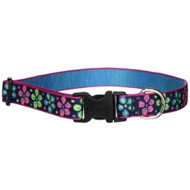 LupinePet Originals 1" Flower Power 16-28" Adjustable Collar for Large Dogs