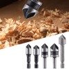 Aracombie 5pcs 5 Flutes 82 Degree Counterbore Drill Bit Set