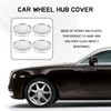 4PCS Wheel Center Caps, Chrome Snap-in Hub Cap Cover, Car