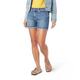 Levi Strauss Signature Women's True Shorts Mid-Rise Stretch Denim (Also Available in Plus), (New) Golden Star, 10