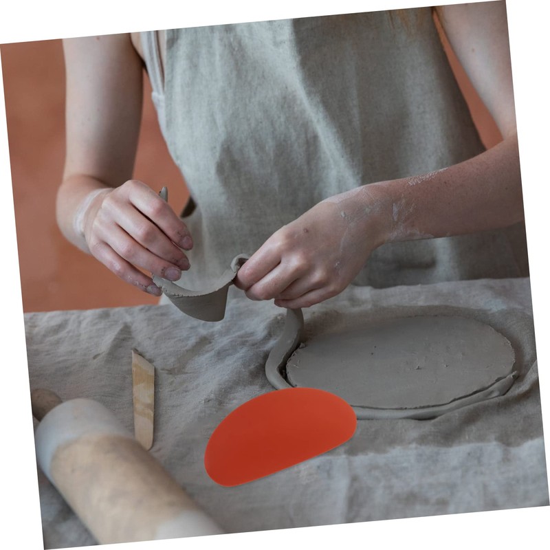 Homoyoyo 3Pcs Rubber Kidney Pottery Ribs - Durable Pottery Tools