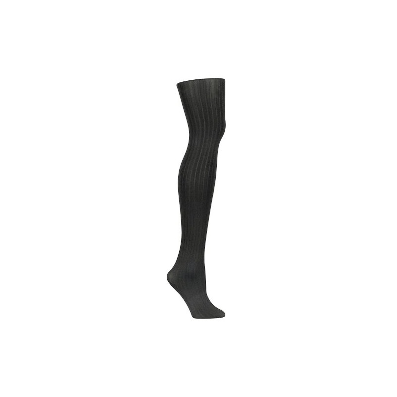 L'eggs Casual Rib Tight-B-Black