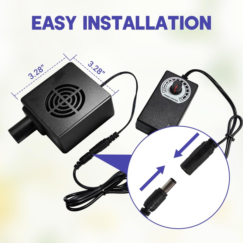 CPAP Hose Dryer Fan, 22mm Tube Blower with Adjustable Airflow