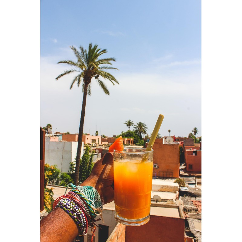 4 Bamboo Straws with 1 Bag and 1 Bottle Brush