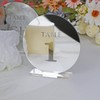 HZGUEOSTB Acrylic Wedding Table Numbers 1-15 with Stands,4.8"Round Mirror Gold