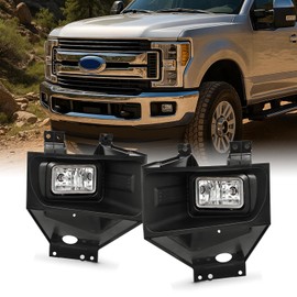 AKKON - Fits 2017-2019 Ford F250 F350 SuperDuty Halogen Fog Lights Driving Lamp Pair w/Wiring Harness Switch Accessories