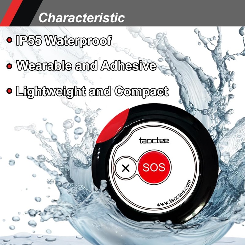 taoctee Panic Button Alarm for Security Emergency Remote Panic Button