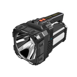 UUE LED Taschenlampe, 1800LM Handscheinwerfer, Campingleuchte mit 6 Modi Dimmfunktion, vierstufiger Leistungsanzeige, USB-C/Solar-Ladung Aufladbar Handlampe, 4500mah Akku, Wasserdicht für Camping