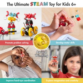 The Off Bits Toy Building Sets: ArtBit Robot Toy Model Kit for Kids 6+, Mini STEM Toys with Nuts & Bolts, Build Your Own Engineering Kit, STEM Building Toys Gifts for Boys and Girls