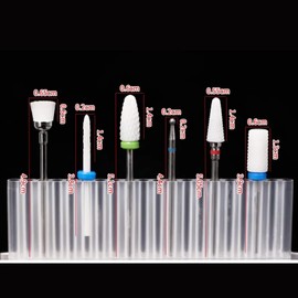 6 pcs juego de brocas ceramica para manicura y pedicura